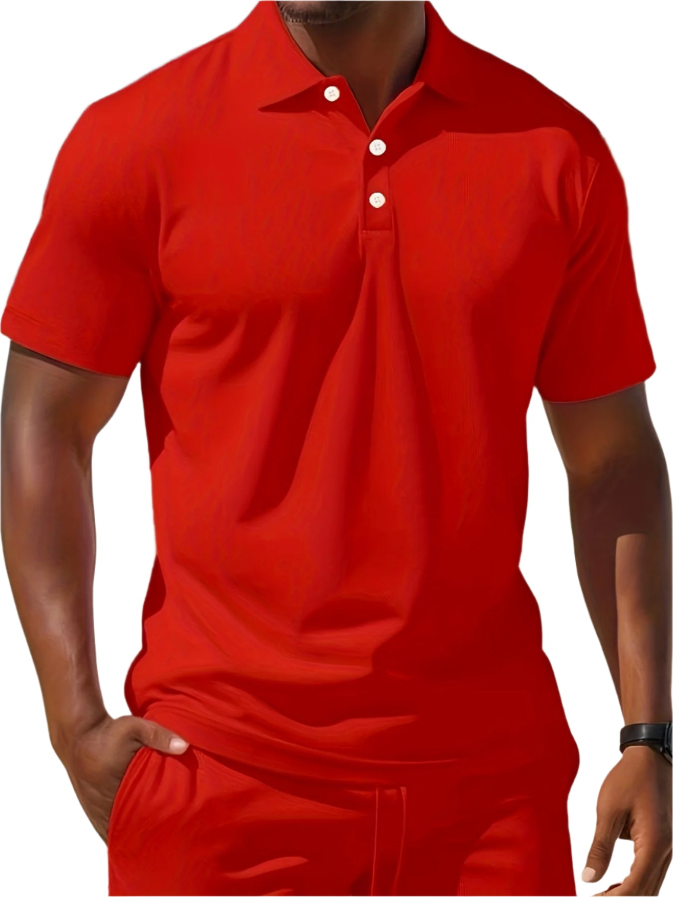 Variant image for Mäns Bomull Polo Skjorta och Shorts Kläder för Män-26