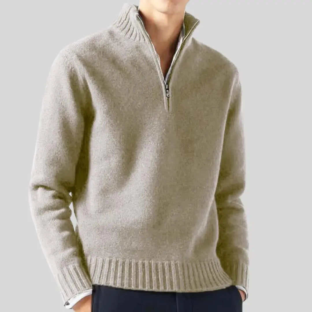 ByCastello | Luxe halv-zip tröja med stilren design