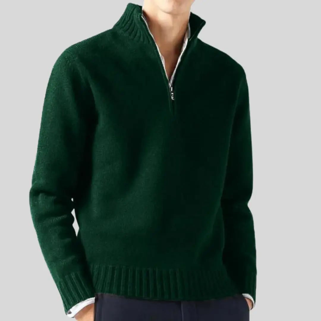 ByCastello | Luxe halv-zip tröja med stilren design