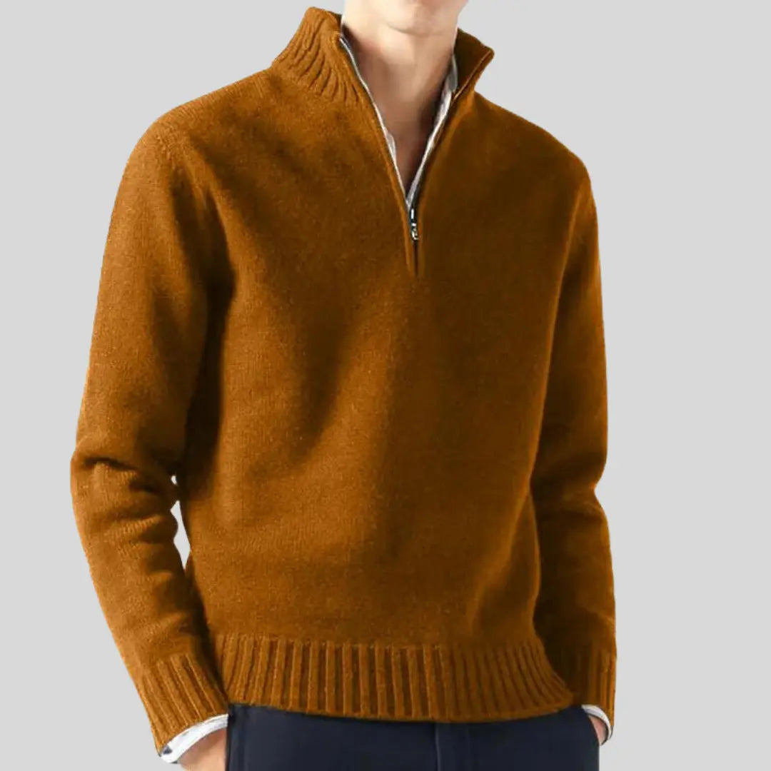 ByCastello | Luxe halv-zip tröja med stilren design