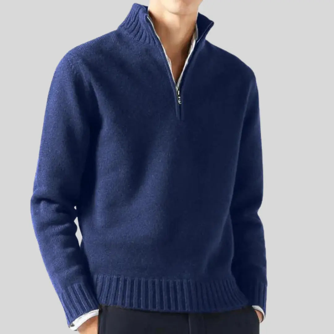 ByCastello | Luxe halv-zip tröja med stilren design