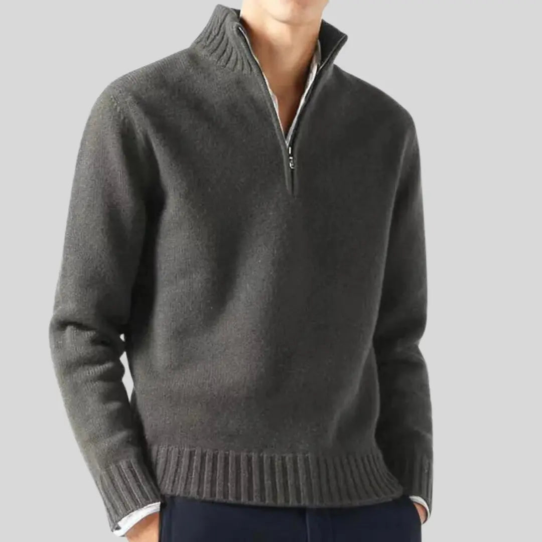 ByCastello | Luxe halv-zip tröja med stilren design