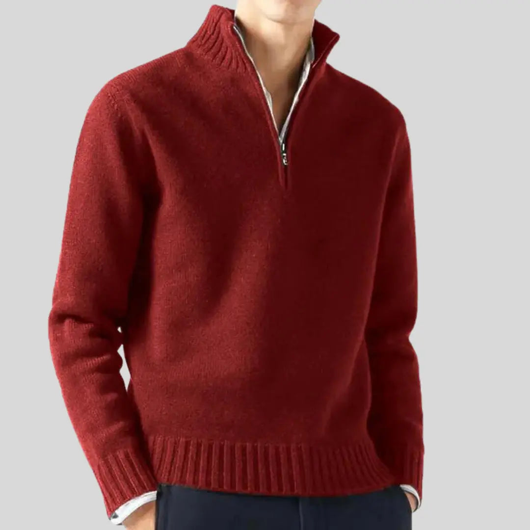 ByCastello | Luxe halv-zip tröja med stilren design