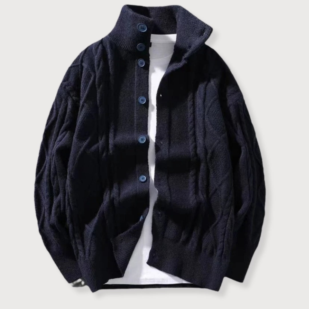 CARL | Stickad Herrcardigan