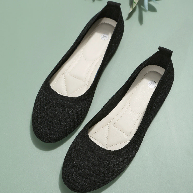 Dam Ballerina Skor i Skinn med Elegant Design