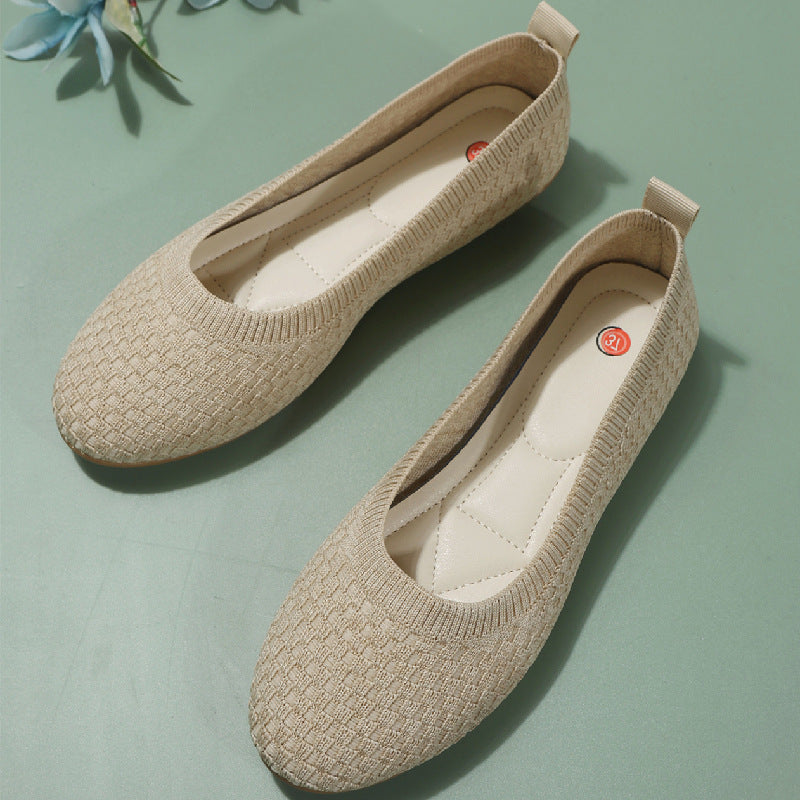 Dam Ballerina Skor i Skinn med Elegant Design