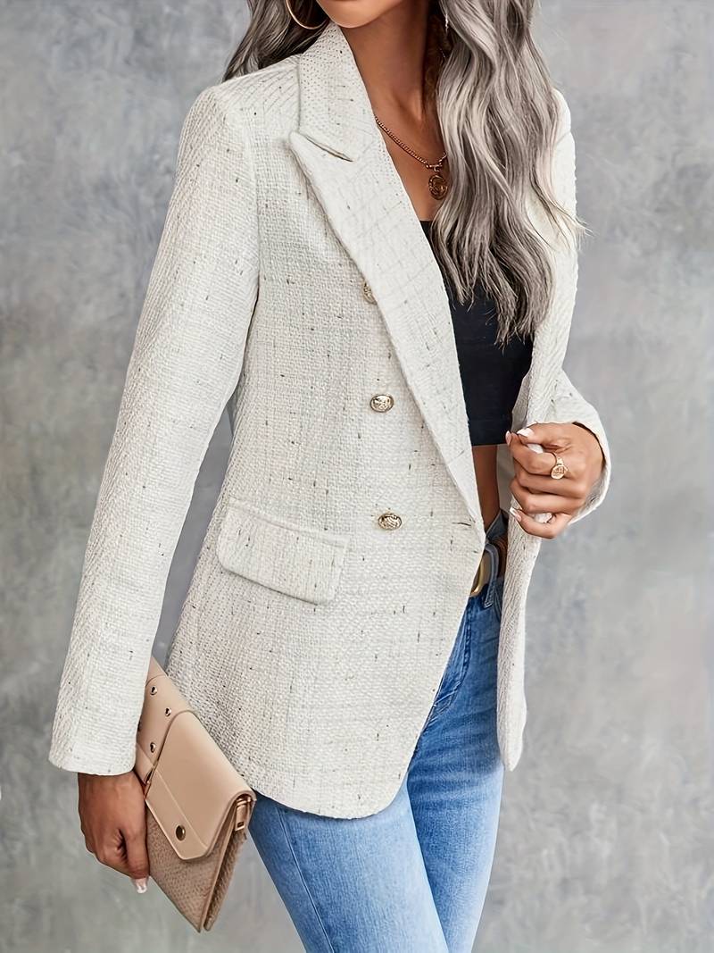 Dam Blazer i Högkvalitativt Material med Lång Ärmar