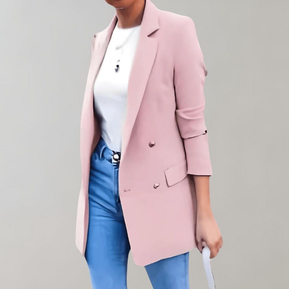 Dam Blazer med Klassisk Getaillearad Design för Elegant Look