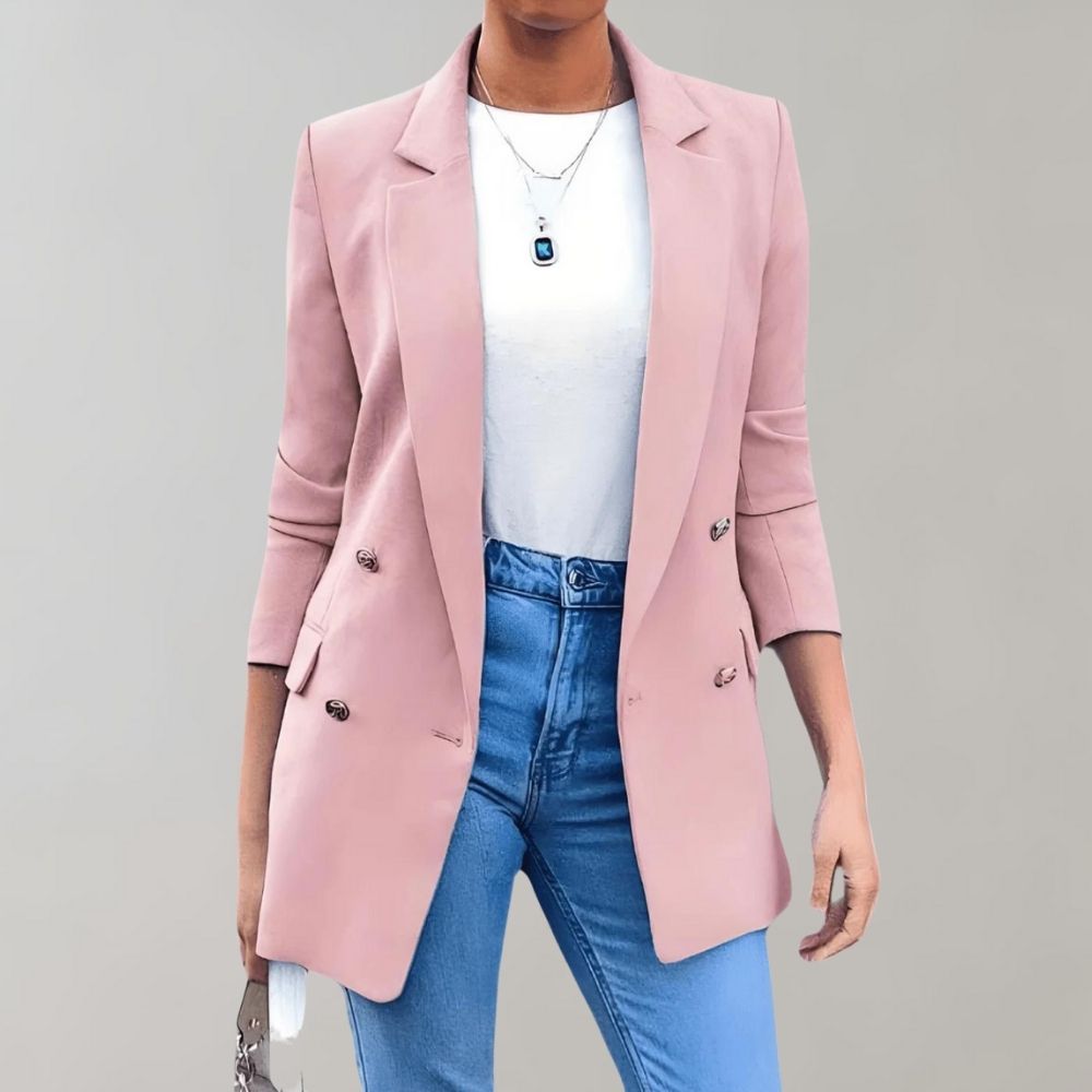 Dam Blazer med Klassisk Getaillearad Design för Elegant Look