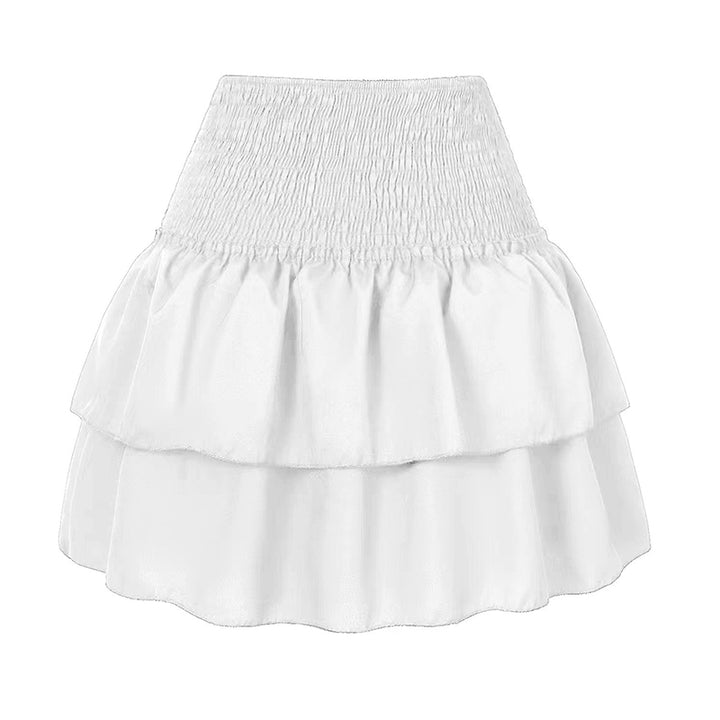 Dam Bomull Boho Kjol med Ruffles