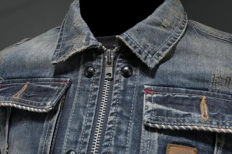 Dam Denimjacka Retro Stil i Högkvalitativ Denim