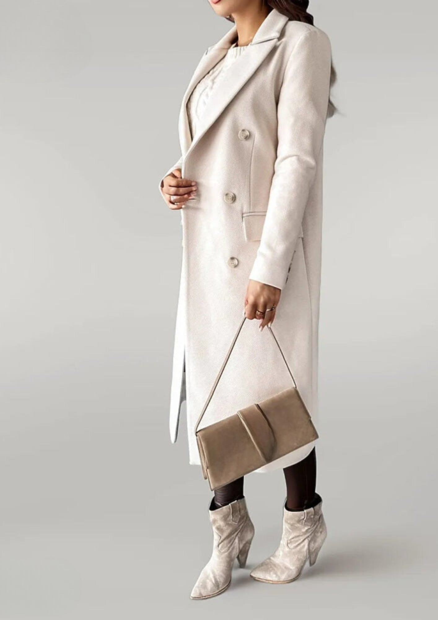 Dam Kappa i Lyxigt Material för Elegant Stil