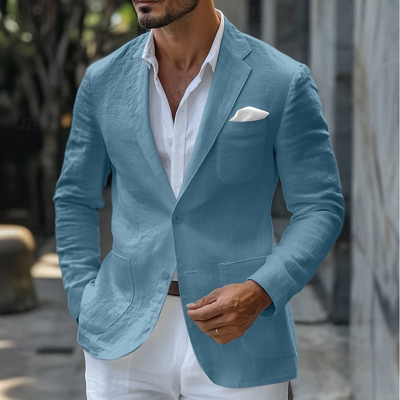 Dam Linne Blazer Elegant och Lätt för Sommar