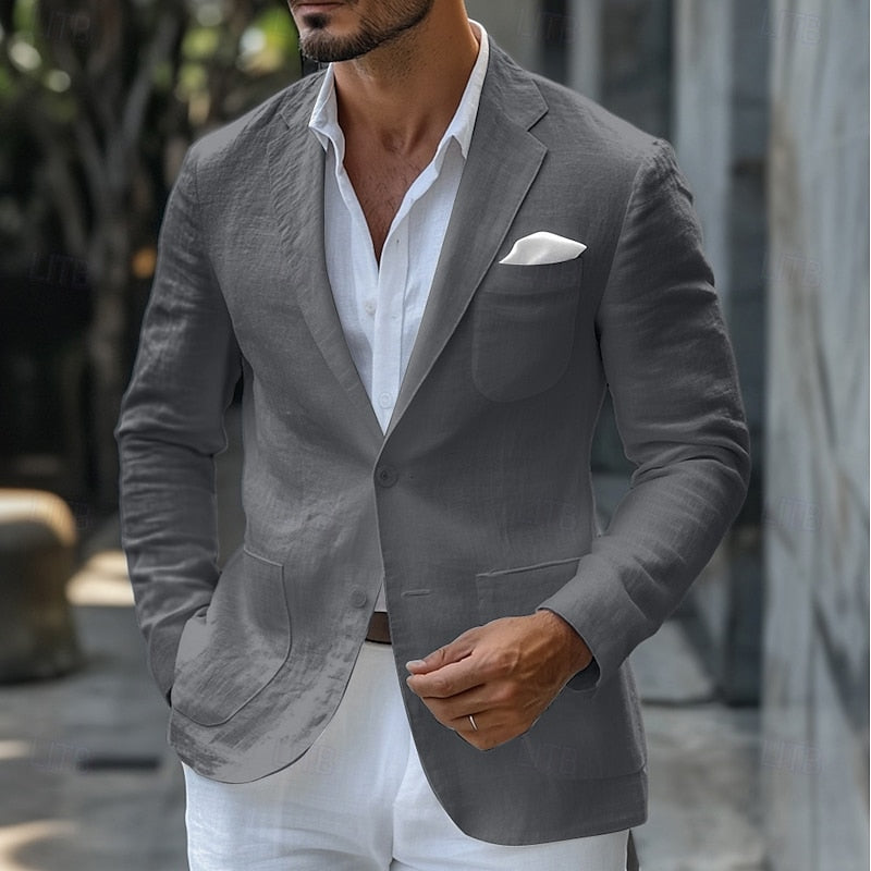 Dam Linne Blazer Elegant och Lätt för Sommar