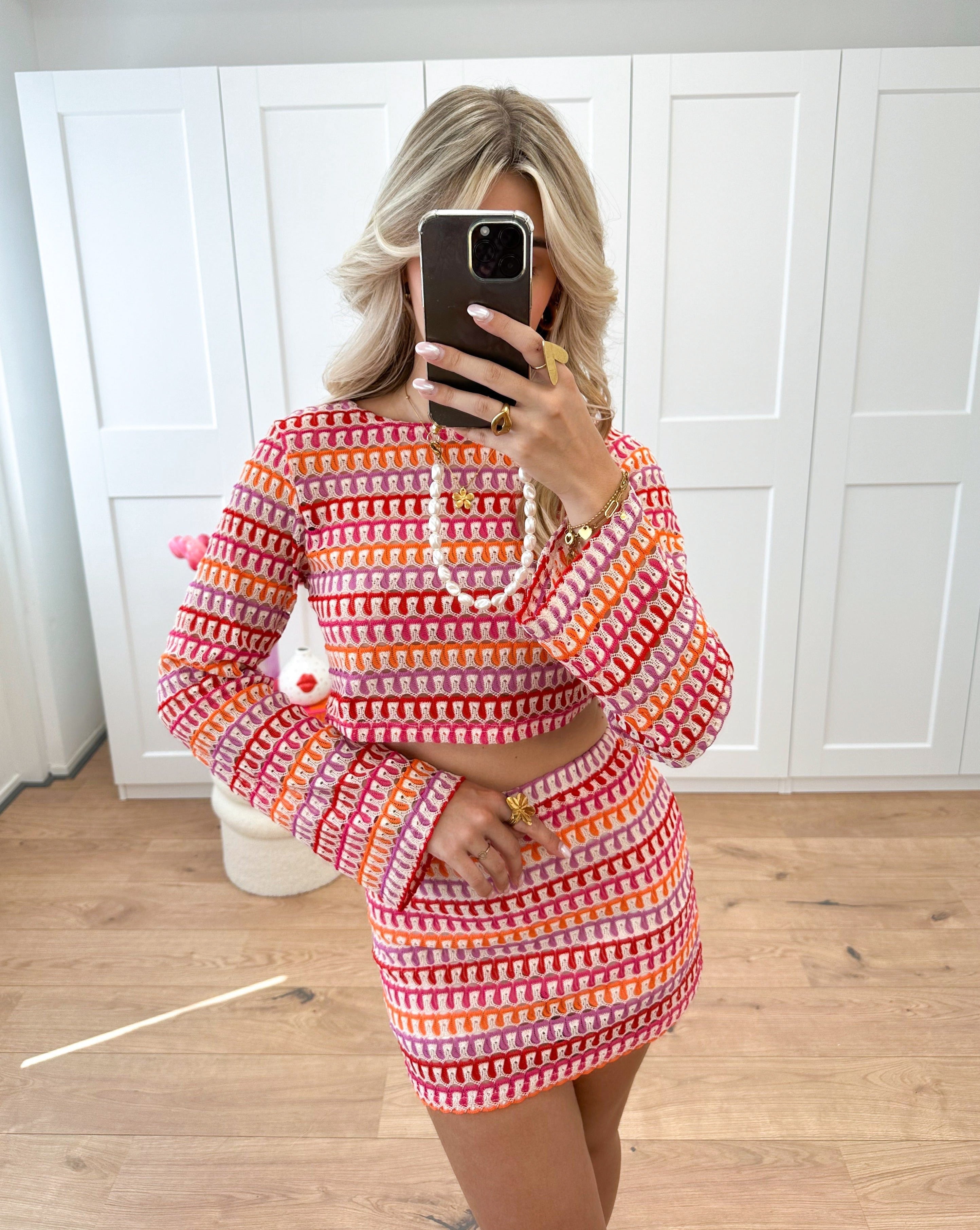 Dam Virkad Uppsättning Högkvalitativt Material