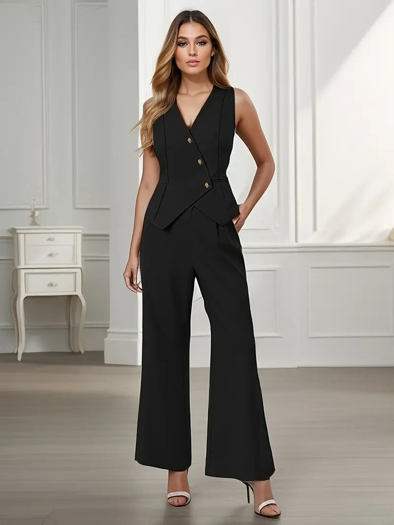 Damernas Elegant Byxdress Set med Modern Stil