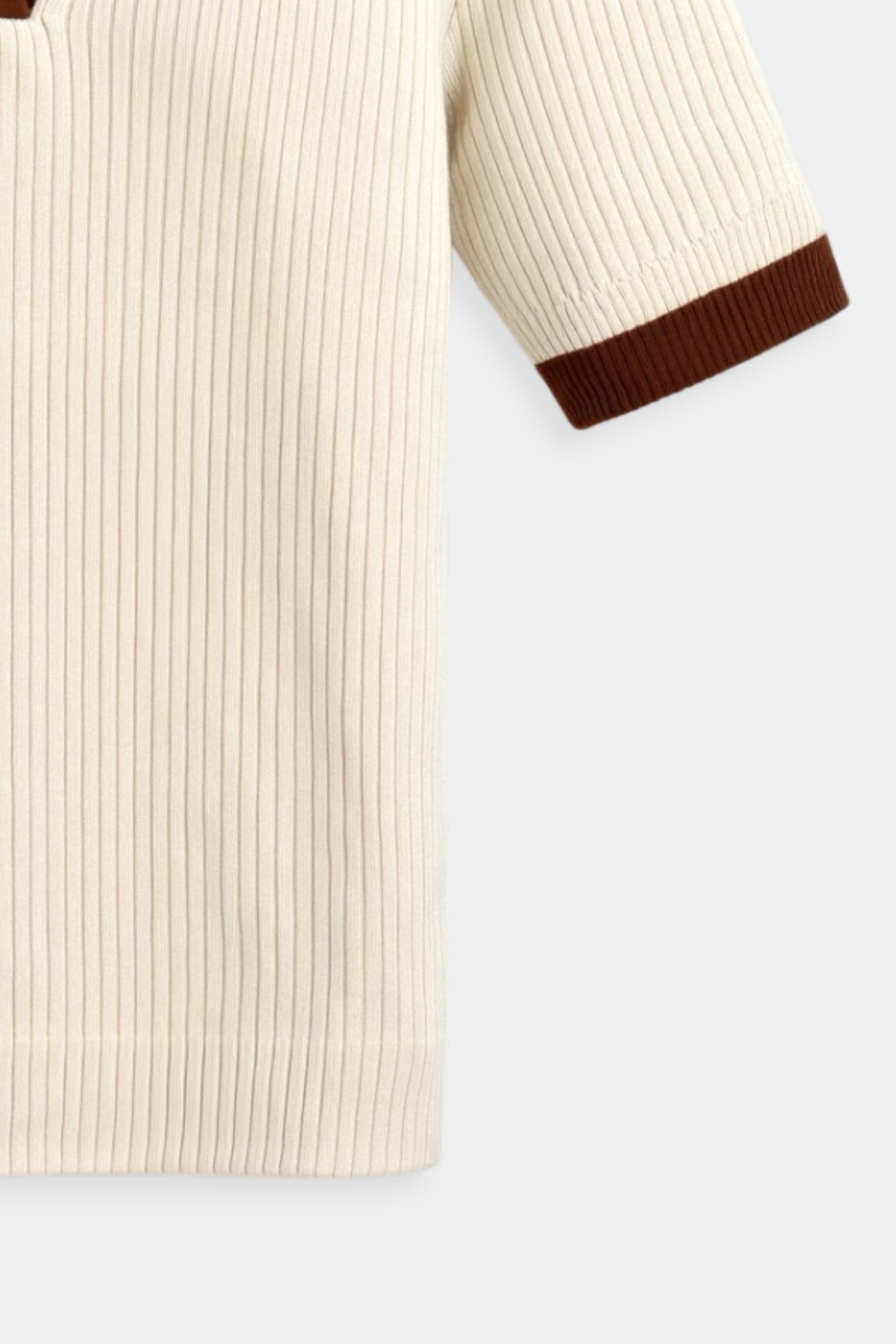 Damers Polo med Färgblock och Notched Krage