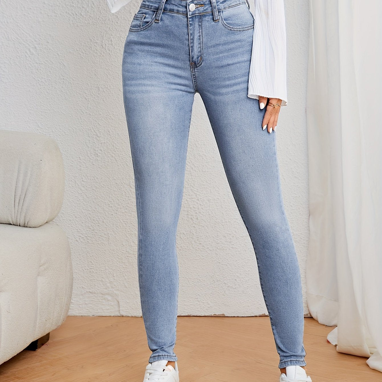 Damjeans med hög midja – Stretchdenim för perfekt passform