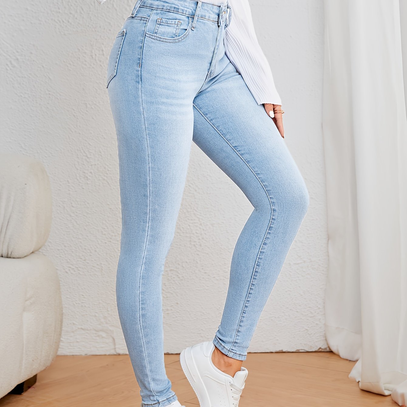 Damjeans med hög midja – Stretchdenim för perfekt passform