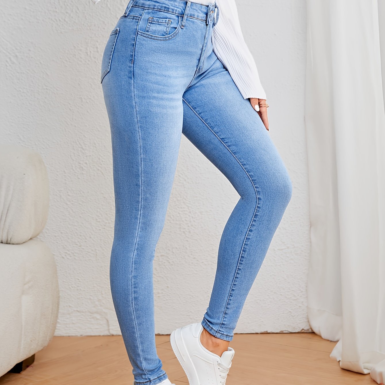 Damjeans med hög midja – Stretchdenim för perfekt passform
