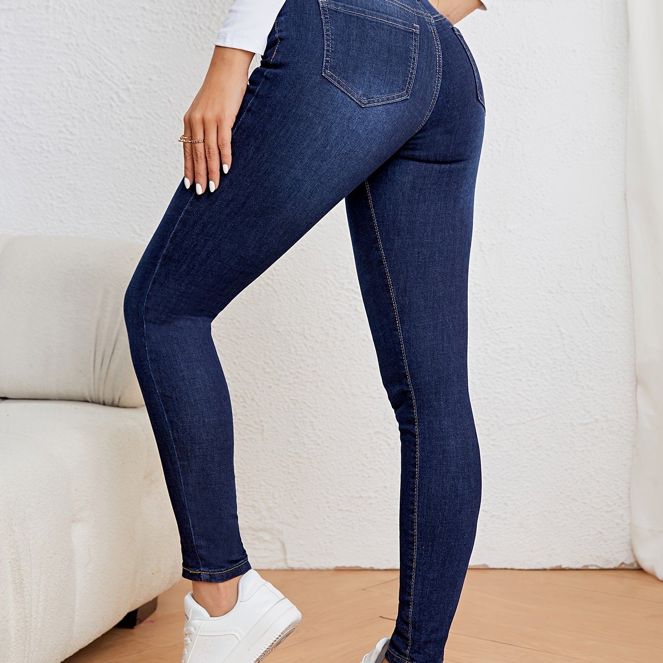 Damjeans med hög midja – Stretchdenim för perfekt passform