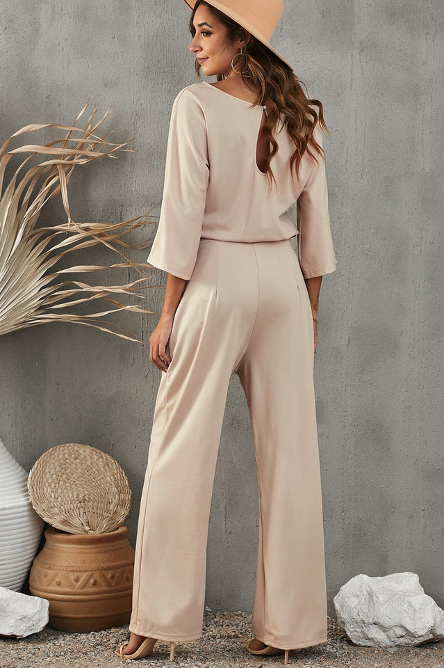 Damlinne Jumpsuit Linne med Breda Ben
