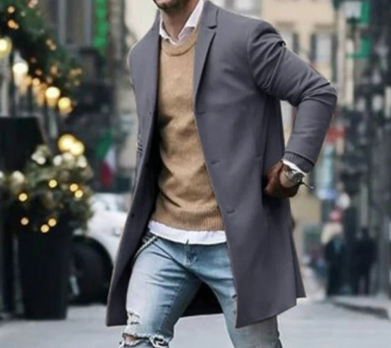David | Slim Fit Ull Vindresistent Herrjacka