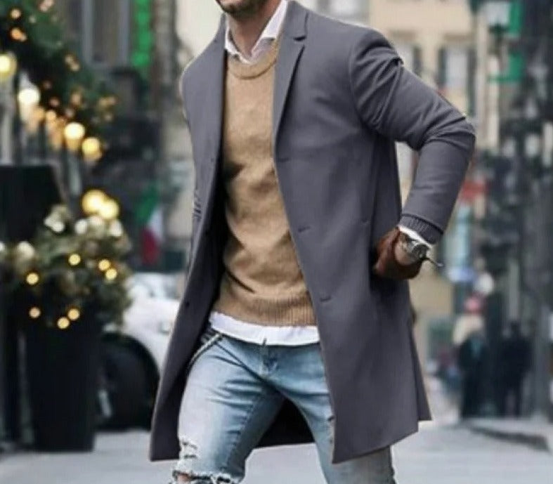 David | Slim Fit Ull Vindresistent Herrjacka