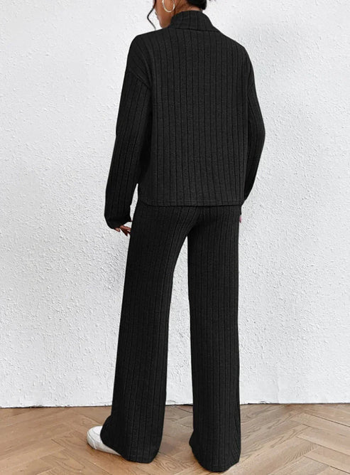Dayana | Rollkragenpullover och stickade byxor