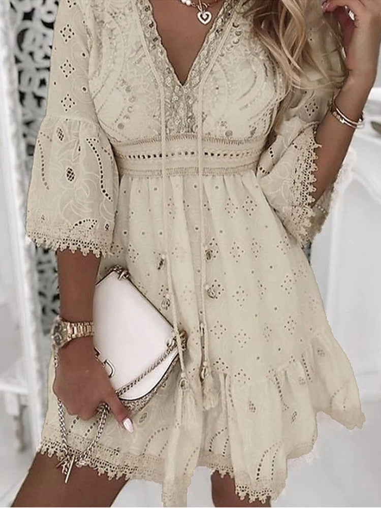 Élise spetsklänning – somrig boho-elegans