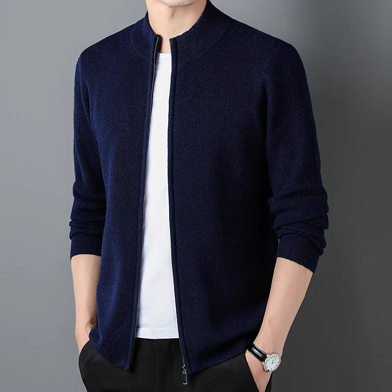 Erik | Cashmere Zip-Cardigan