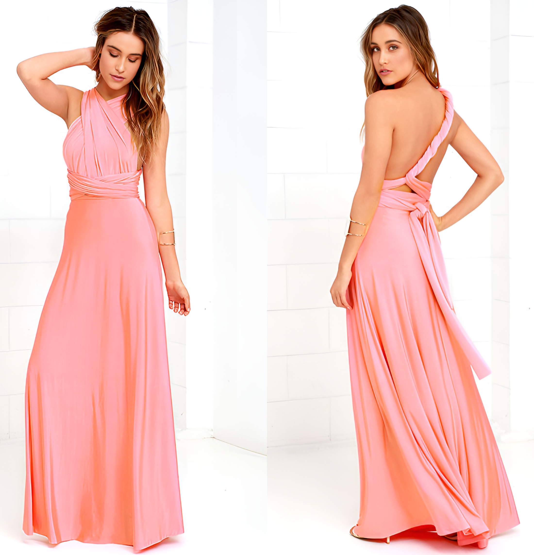 Fina Dam Klänningar Högkvalitativ Wrap Klänning