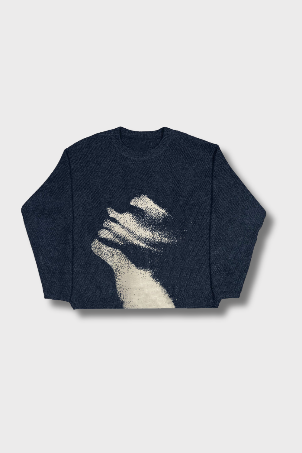 Gant Herr Tröja, Grafisk Stickad Crewneck Pullover 1