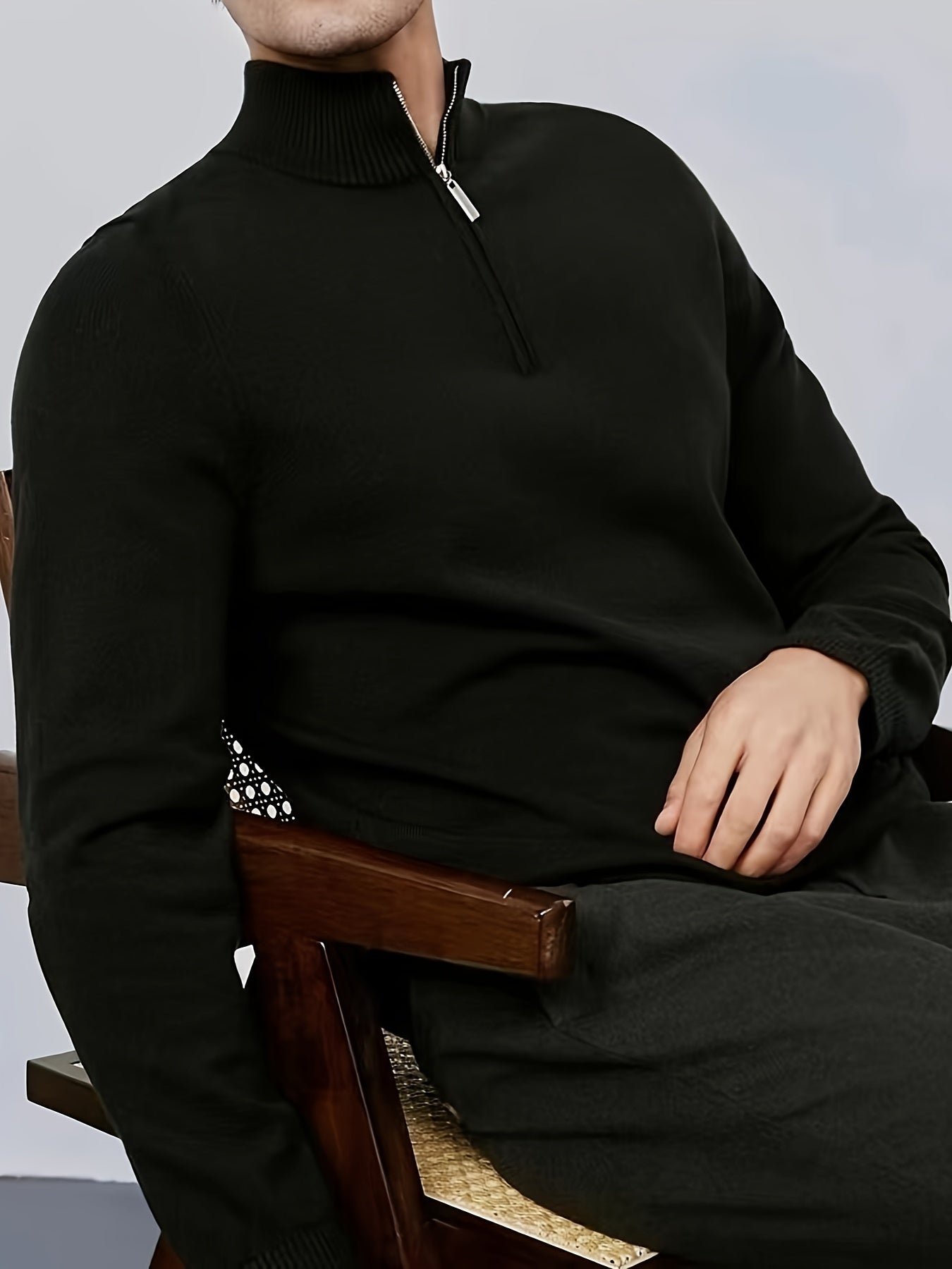 Henrik | Halv-Zip Stickad Tröja