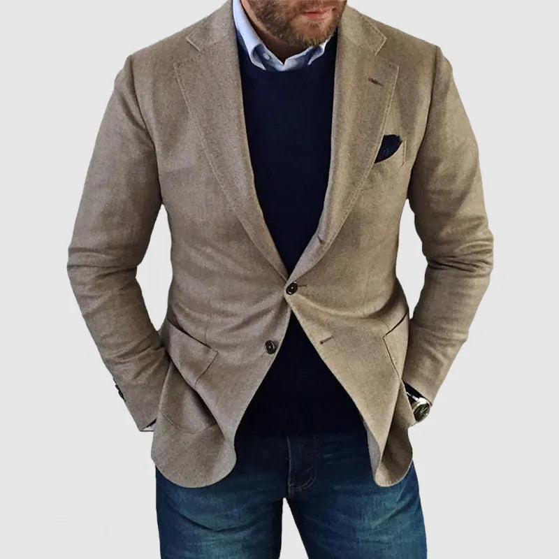 Herr Blazer med Tidlös Design för Alla Tillfällen