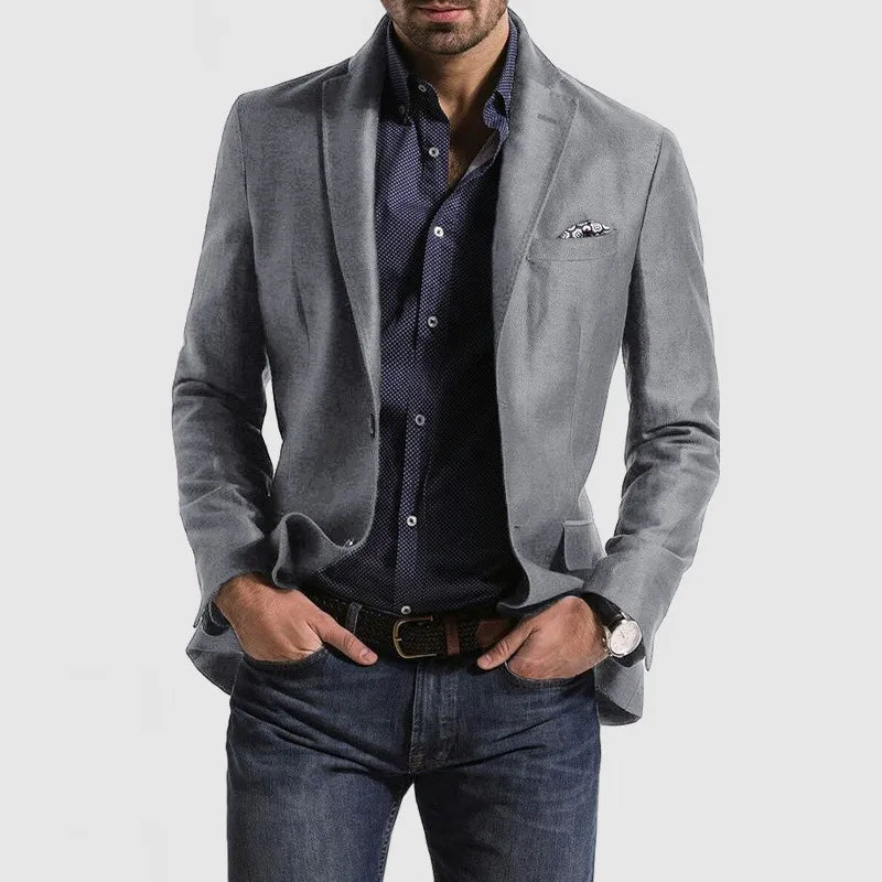Herr Blazer med Tidlös Design för Alla Tillfällen