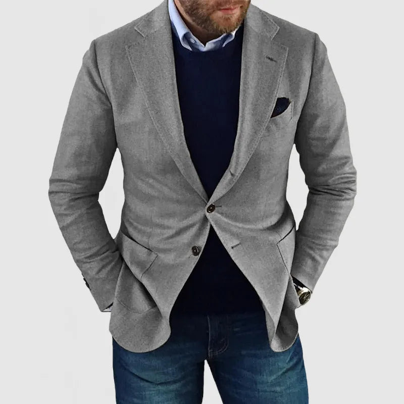 Herr Blazer med Tidlös Design för Alla Tillfällen
