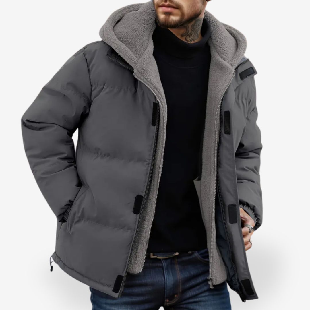 Herr Isolerad Hoodie Jacka - Varm