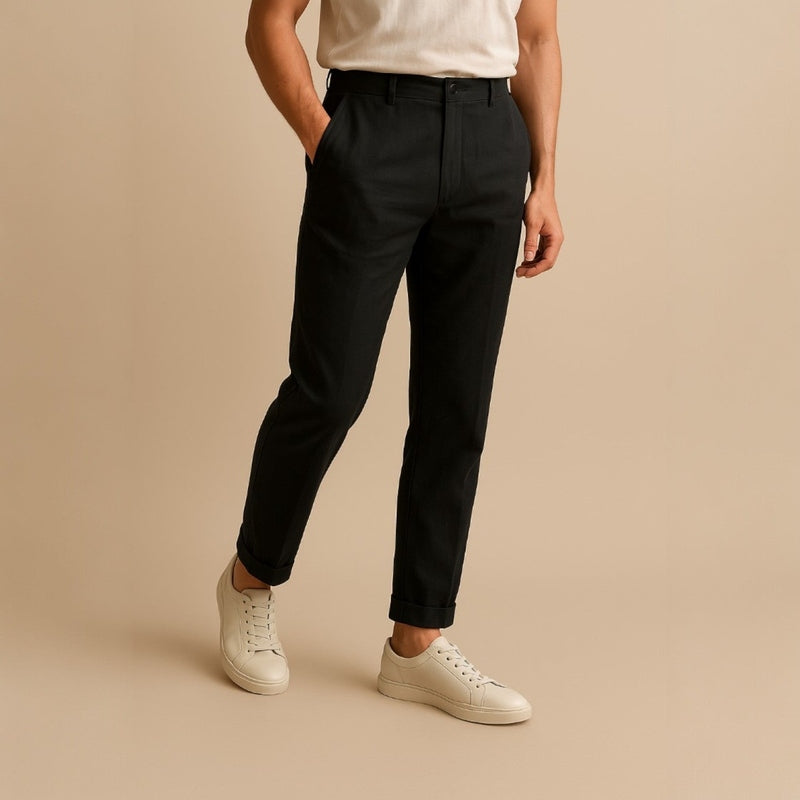 Herr Lätta Linnebyxor Sommarbyxor 100% Lin