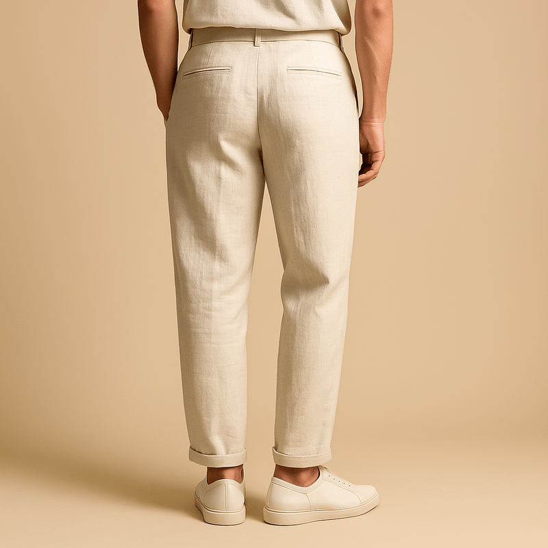 Herr Lätta Linnebyxor Sommarbyxor 100% Lin