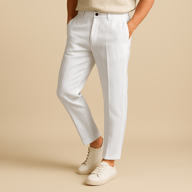 Herr Lätta Linnebyxor Sommarbyxor 100% Lin