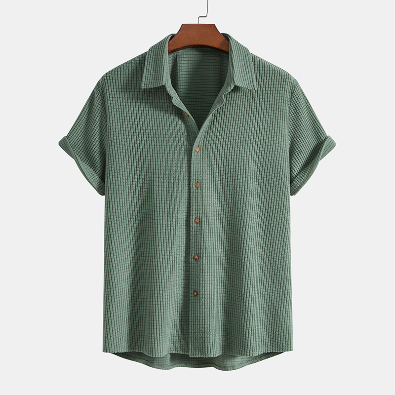 Herr Loungewear Set i Våffelstickad Design