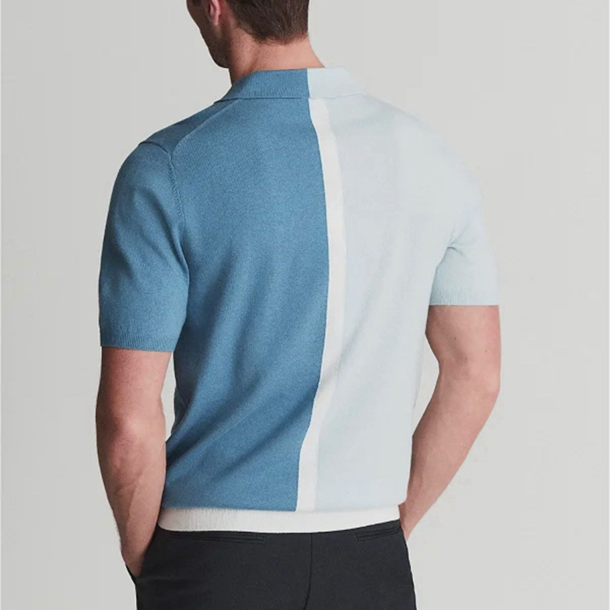 Herr Polo med Kontrastdetaljer, Slim Fit