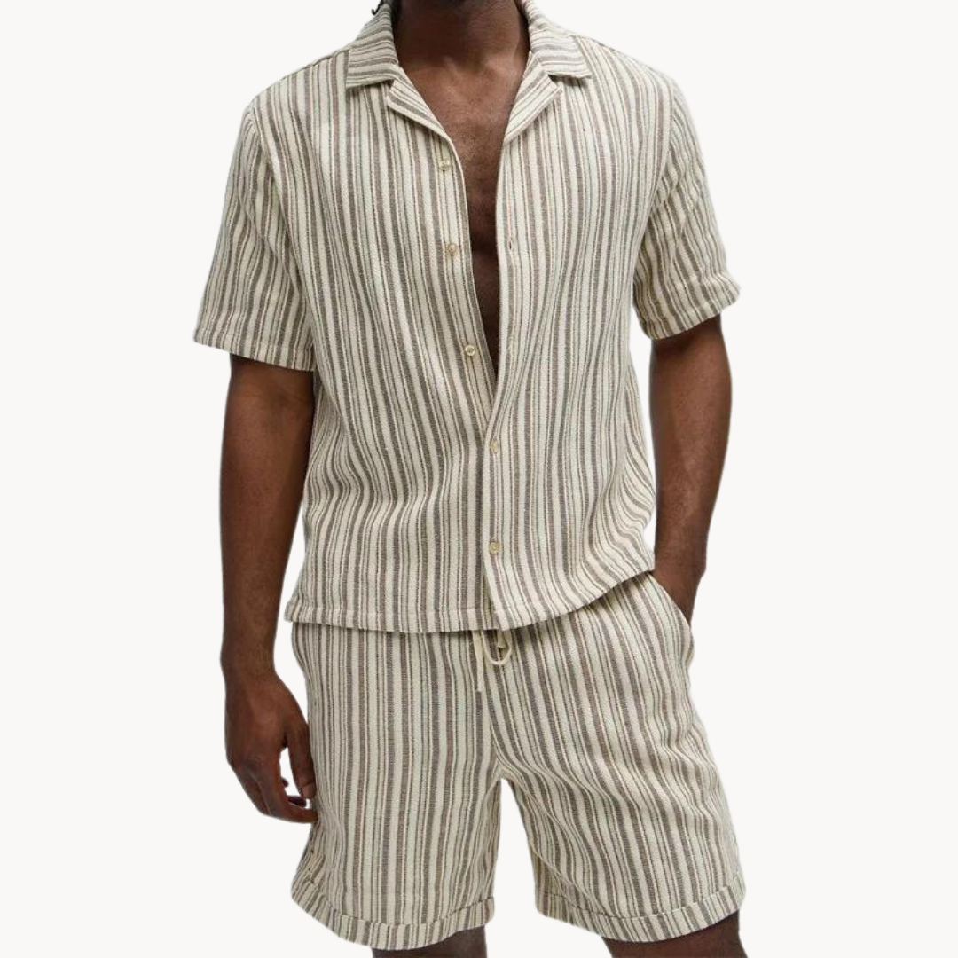 Herr Polo och Shorts Set - Sommarkläder för Avslappnad Stil