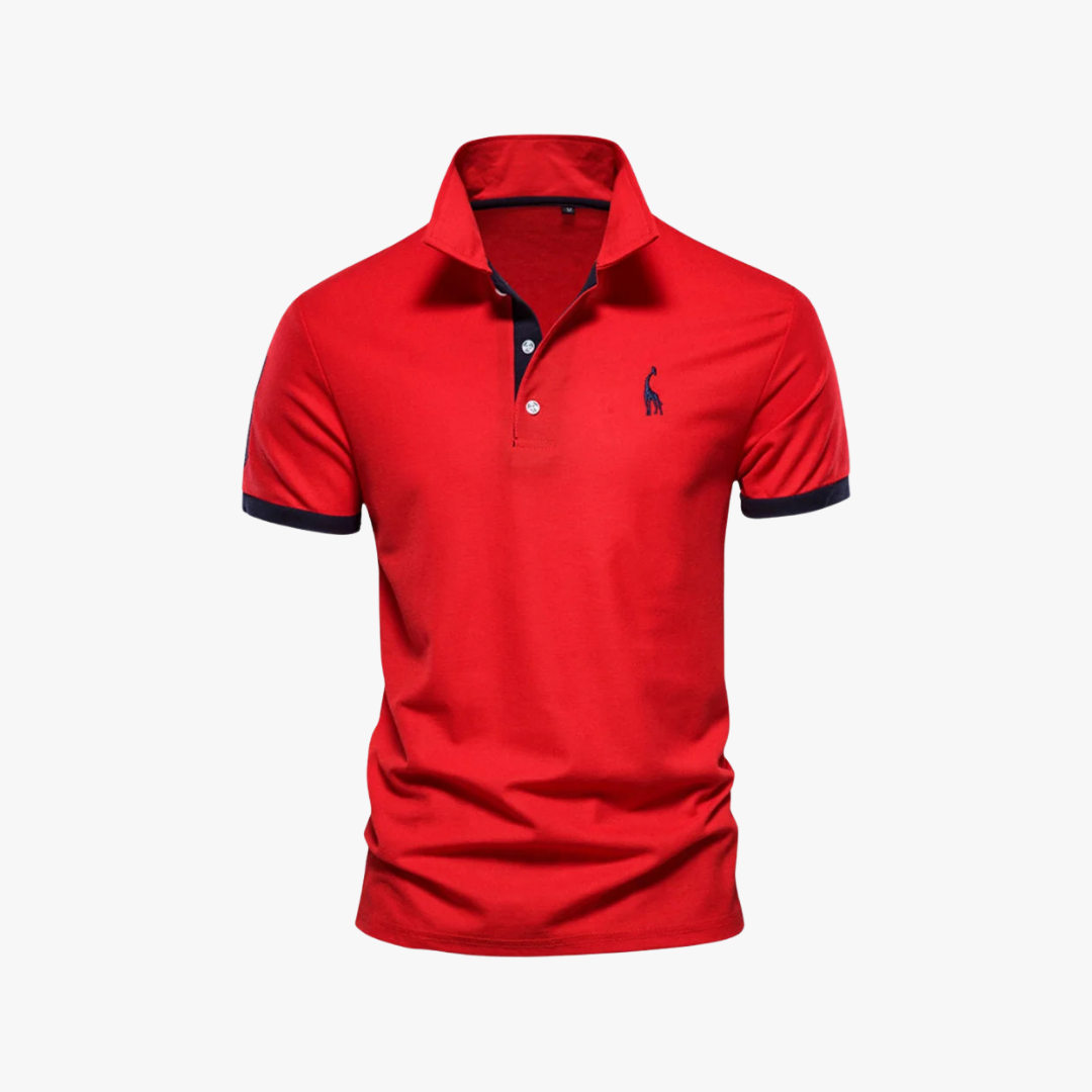 Herr Poloshirt Andningsbart Tyg Smal Passform