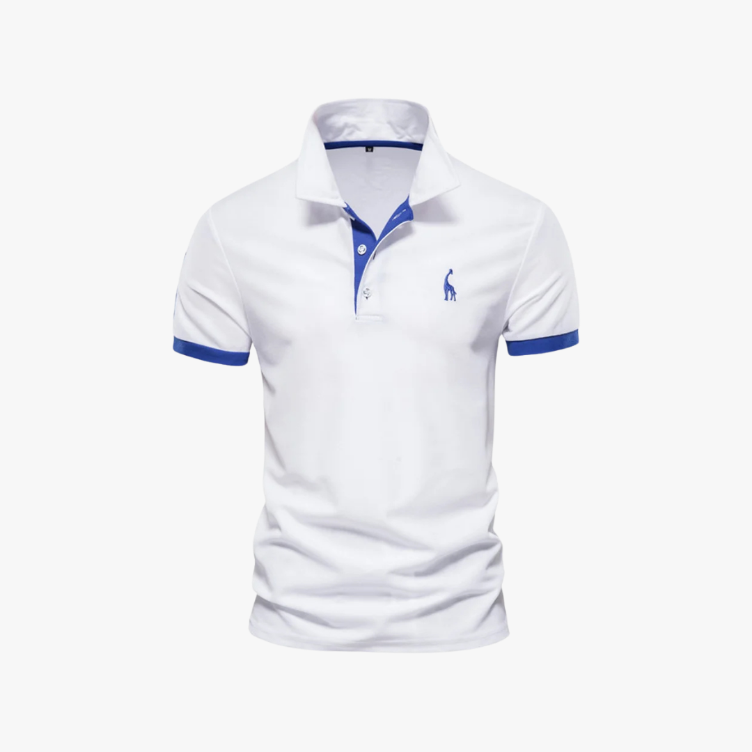 Herr Poloshirt Andningsbart Tyg Smal Passform