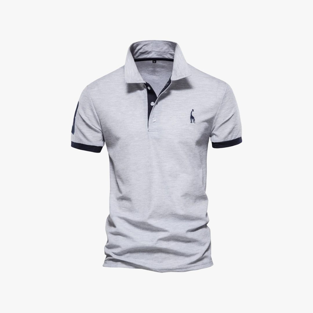 Herr Poloshirt Andningsbart Tyg Smal Passform