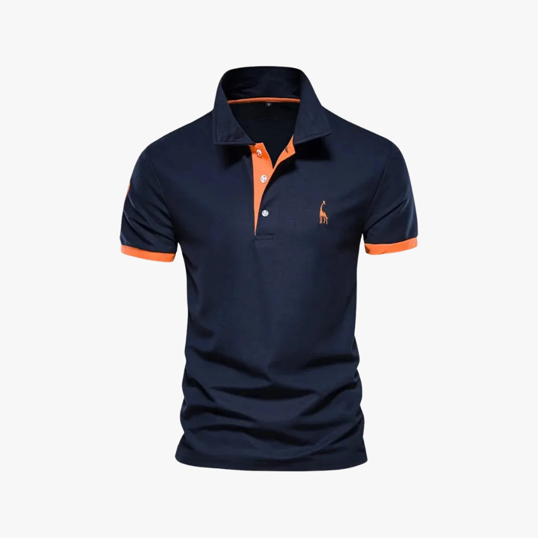 Herr Poloshirt Andningsbart Tyg Smal Passform