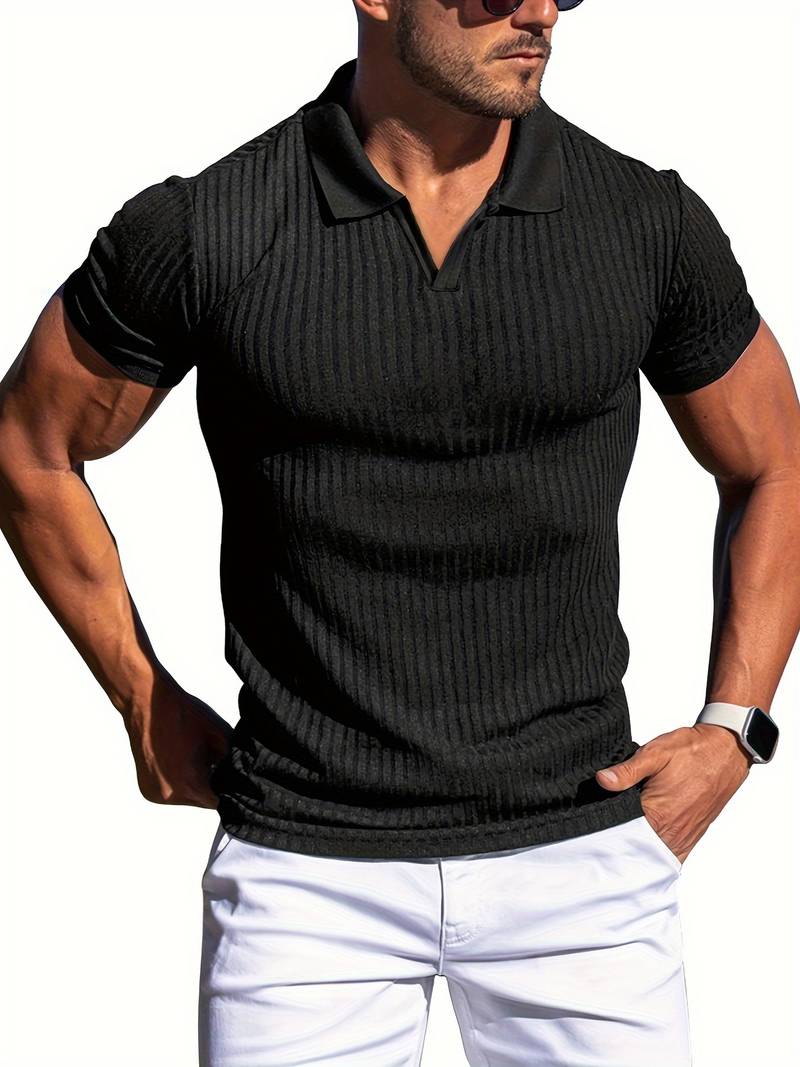 Herr Ribbad Skjorta Bomull Slim Fit