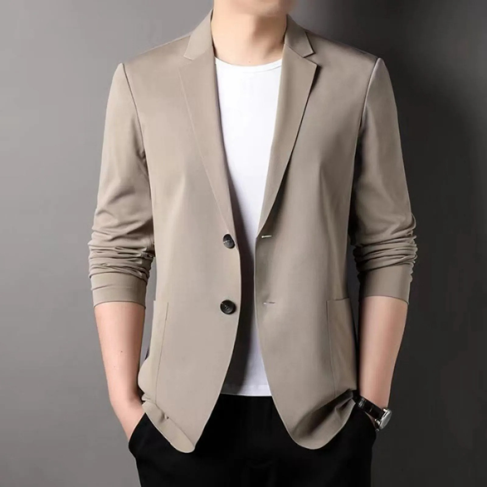 Herr Slim Fit Blazer med Två Knappstängningar